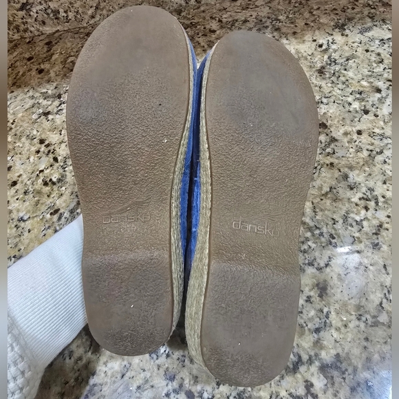 Dansko Blue Mary Jane Platform Espadrilles Size 38 (9) - Picture 6 of 6